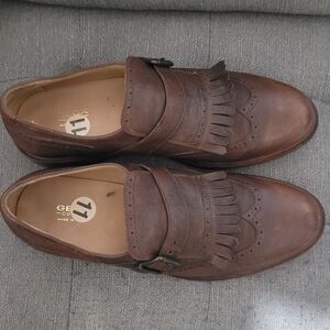Geox Men's Brown Leather Tassel Loafers